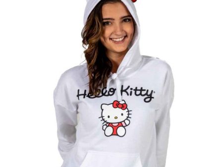 Hello Kitty 3D Ears Juniors Cosplay Hoodie Online now