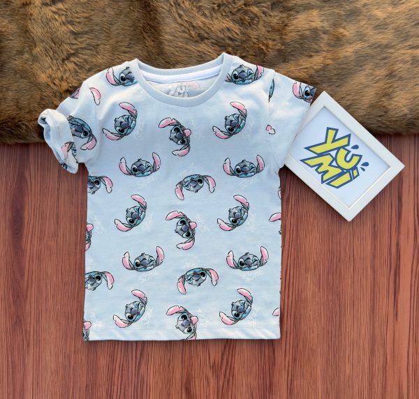 Stitch Squad Goals! Cute All over Lilo & Stitch T-Shirt in Soft Fabric Hot on Sale