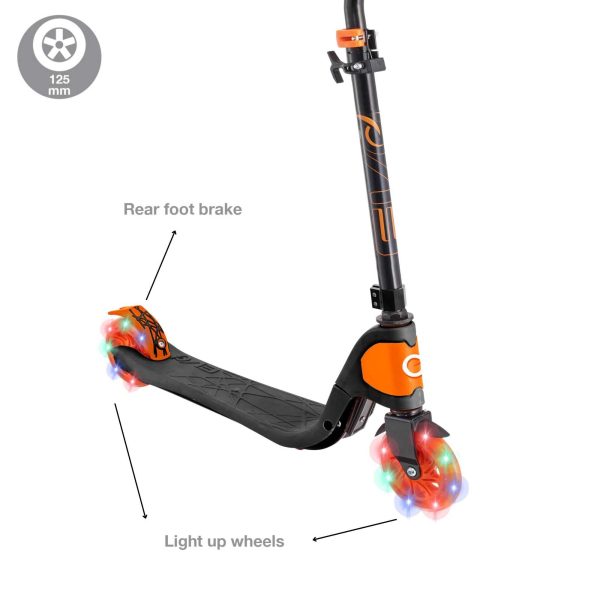 EVO Light Speed Scooter - Orange & Black Hot on Sale