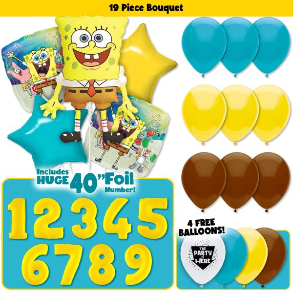 Spongebob Square Pants Deluxe Balloon Bouquet Kit on Sale