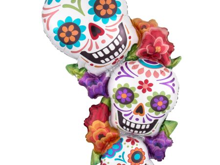 Stacking Sugar Skulls SuperShape Foil Balloon 55x96cm Hot on Sale