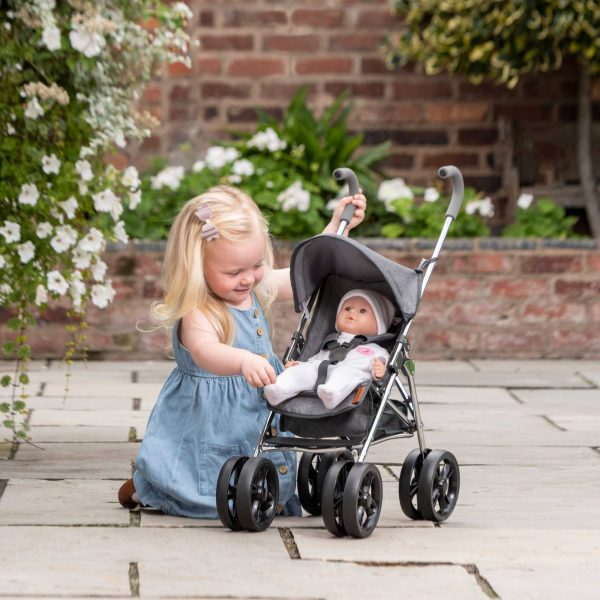 Celuna Premium Junior Dolls Stroller - Grey on Sale