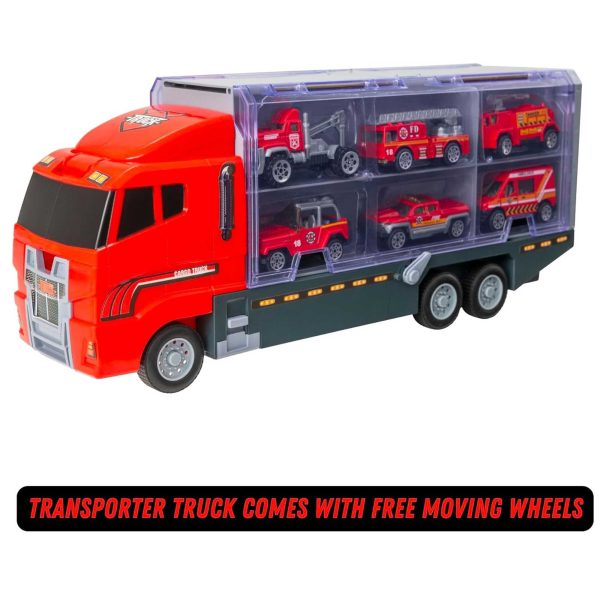 Teamsterz Fire Service Transporter Toy Truck Playset For Discount