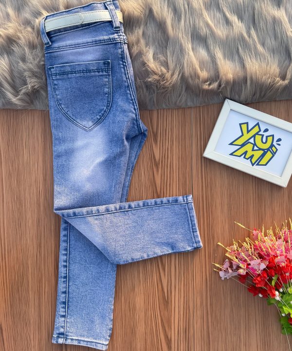 Bromo Blue Girls Jeans with Star Sequence Heart Patch | Affordable and High-Quality Online Hot Sale