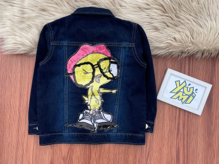 Tweet Tweet in Style! Girls  Blue Denim Jacket with Adorable Tweety! Supply