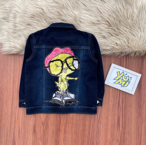 Tweet Tweet in Style! Girls  Blue Denim Jacket with Adorable Tweety! Supply