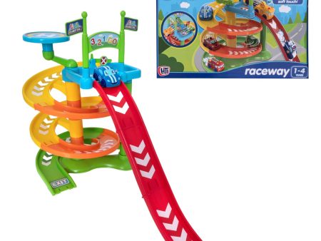 Tiny Teamsterz Spiral Raceway Launcher | Includes 1 Soft Touch Car Hot on Sale