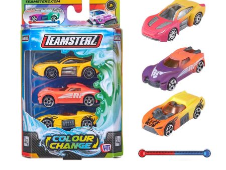 Teamsterz Colour Change Cars Playset - 3 Water Activated Colour Changing Cars For Sale