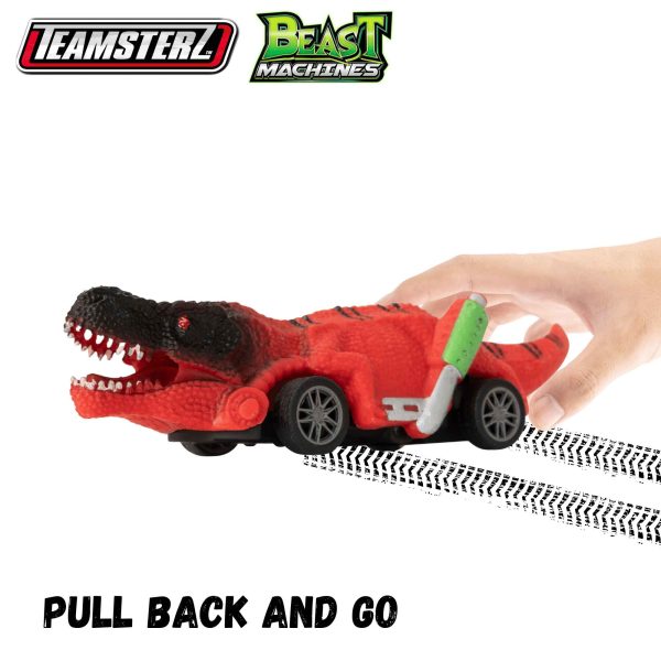 Teamsterz Beast Machine Pull-Back Dino Racers - 6 Cars Included on Sale