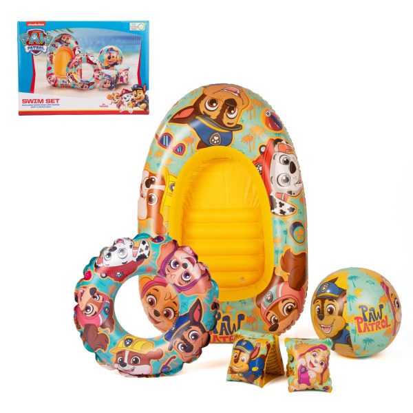 Paw Patrol Swim Pack - Swim Ring, Armbands, Beach Ball & Boat Cheap