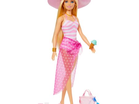 Barbie Doll with Swimsuit and Beach Themed Accessories For Cheap