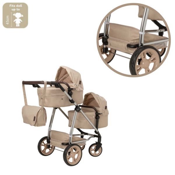 Celuna Premium Stone Twin Dolls Travel System - 9 Play Patterns For Discount