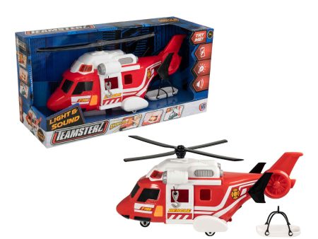 Teamsterz Mighty Machines Medium Light & Sound Fire Rescue Helicopter Online now