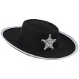 Childrens Fancy Dress Cowboy Hat - Black Online now