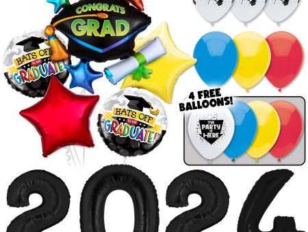 2024 Colorful Grad! Graduation Balloons Bouquet Kit Hot on Sale