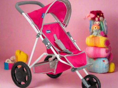 Chicco Pink 3 Wheeled Dolls Running Buggy Online now