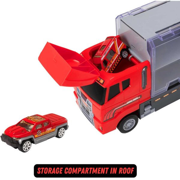 Teamsterz Fire Service Transporter Toy Truck Playset For Discount