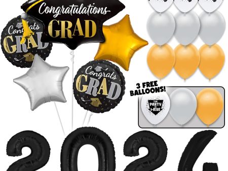 2024 Classic Grad Celebration! Graduation Balloons Bouquet Kit Hot on Sale