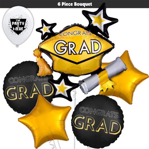 2024 Goin  for the Gold Grad! Graduation Balloons Bouquet Kit Fashion