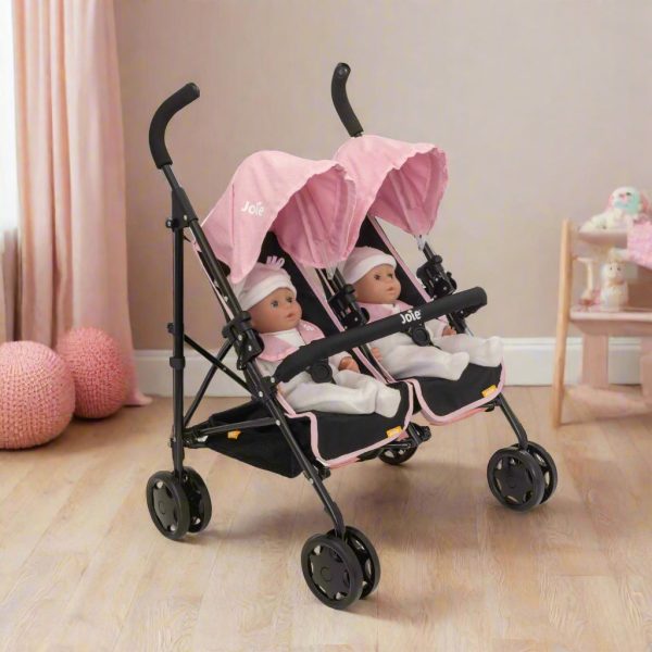 Joie Aire Twin Dolls Stroller - Pink & Black Discount