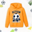 Stylish Kids Orange Soccer Hoodie Online Sale