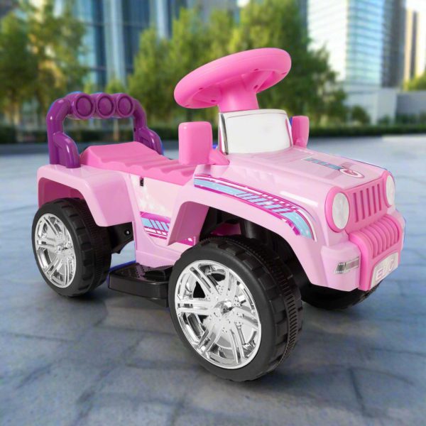 Evo 6V Kids Electric Ride On Pink Shimmer 4X4 Truck Discount