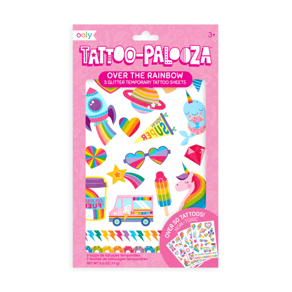 Tattoo Palooza Temporary Tattoos: Over The Rainbow Online Hot Sale