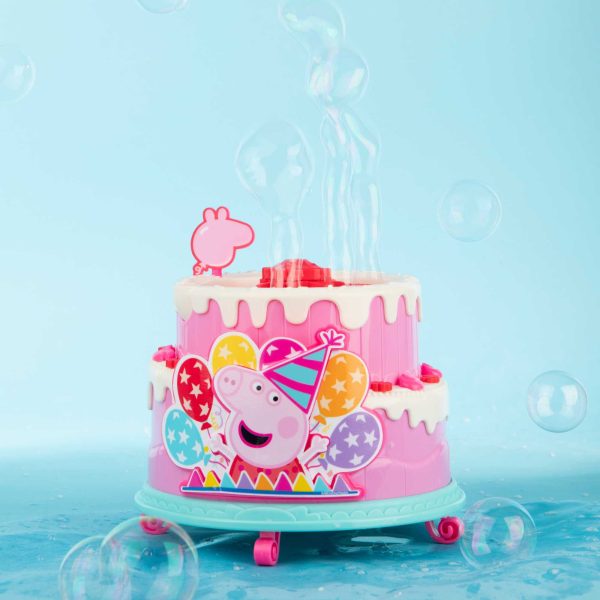 Peppa Pig Birthday Cake Bubble Blower - Includes Bubble Solution Cheap