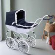 Bella Rosa Windsor Dolls Carriage Pram - Navy & White For Discount