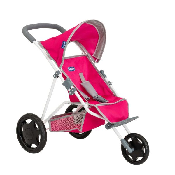 Chicco Pink 3 Wheeled Dolls Running Buggy Online now