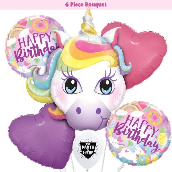 Unicorn Boho Birthday Balloon Bouquet Online