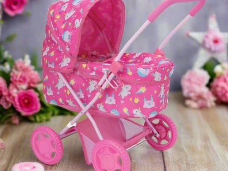 Baby Chic Junior Sweetie Dolls Pram with Unicorn Pattern For Discount