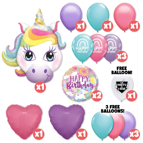 Unicorn Boho Birthday Balloon Bouquet Online