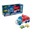 Tiny Teamsterz Car Transporter Playset | Includes 2 Soft Touch Cars For Discount