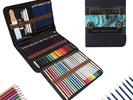 FairFax & Co 72 Piece Pencil Drawing Set Hot on Sale