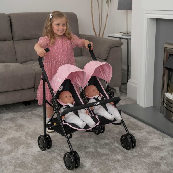 Joie Aire Twin Dolls Stroller - Pink & Black Discount