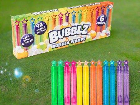 Bubblz 48 Pack of Bubble Wands - Bubble Solution Included For Sale