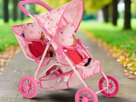 Peppa Pig Tandem Twin Doll Stroller Fashion