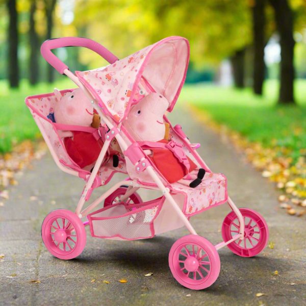 Peppa Pig Tandem Twin Doll Stroller Fashion