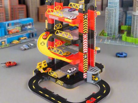 Teamsterz Metro City 4 Level Tower Garage - Includes 5 Die Cast Cars Cheap