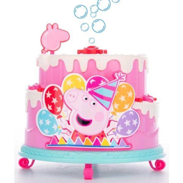 Peppa Pig Birthday Cake Bubble Blower - Includes Bubble Solution Cheap