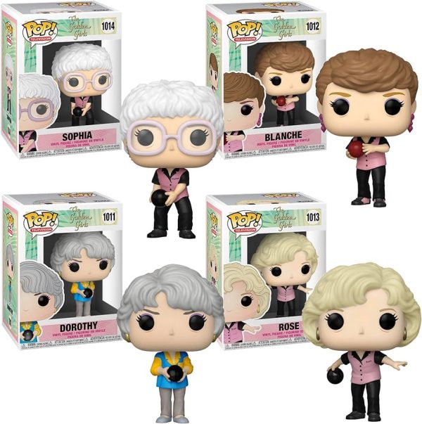 GOLDEN GIRLS: DOROTHY 1011 BLANCHE 1012 ROSE 1013 SOPHIA 1014 (BOWLING) - FUNKO POP!-SET OF 4 Discount